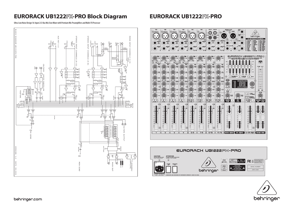 Behringer xenyx 1222fx схема