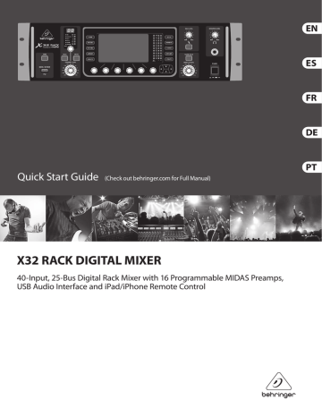 Behringer X32 RACK Quick Start Guide | Manualzz