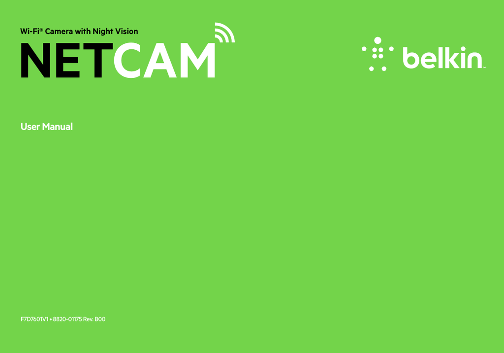 Belkin Netcam F7d7601v1 User S Manual Manualzz