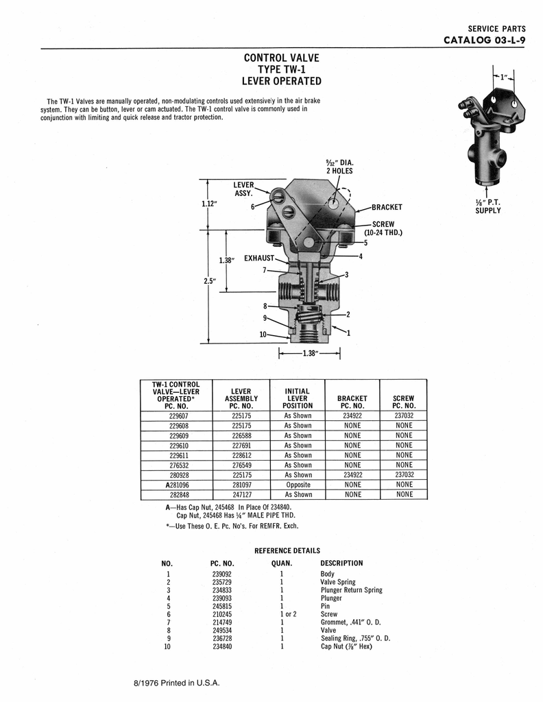 BENDIX 03-L-9 User's Manual | Manualzz