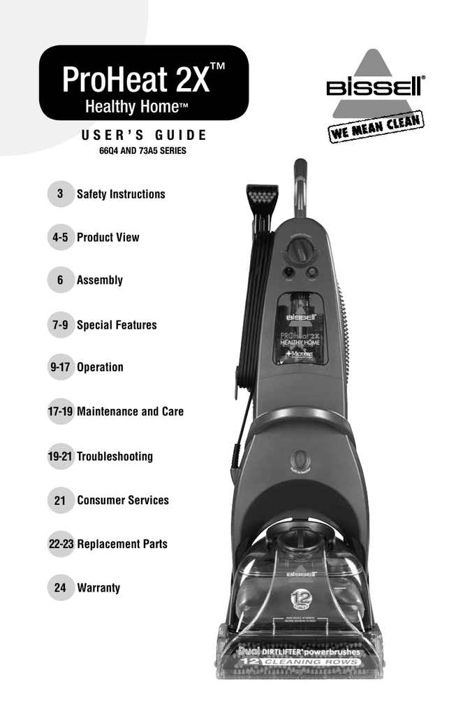 Bissell Carpet Cleaner 20B4 User Guide