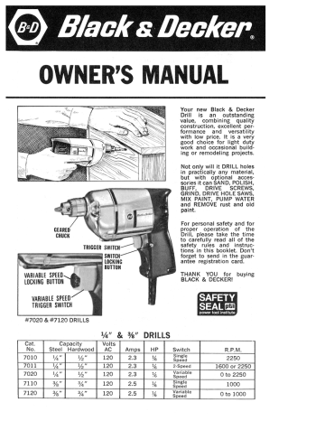 BLACK & DECKER BL1120 MANUAL Pdf Download