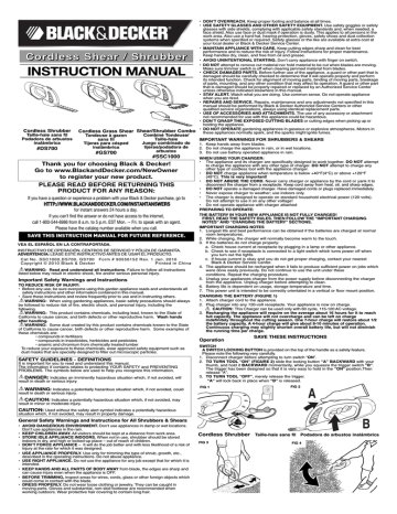 Black Decker SSC1000 DS700 90556152 GS700 User manual Manualzz