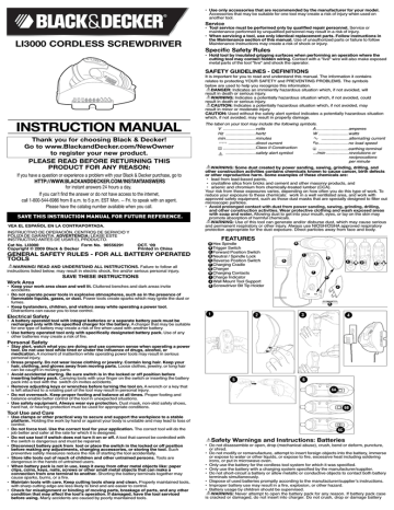 BLACK & DECKER LST1018 INSTRUCTION MANUAL Pdf Download