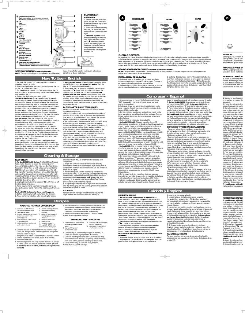 BLACK & DECKER CRUSH MASTER BL10475BM USE AND CARE BOOK MANUAL Pdf Download