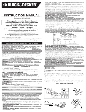 Black & Decker Edger LE750 Instruction manual | Manualzz