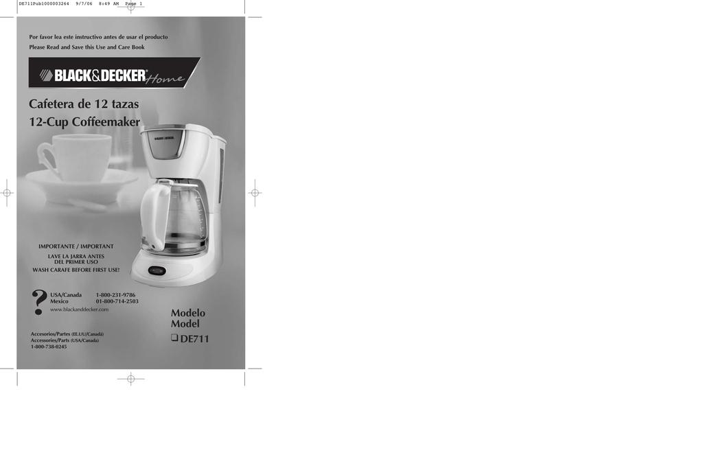 Black \u0026 Decker DE711 Owner's Manual | Manualzz