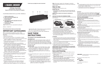 User manual Black & Decker GD2011B (English - 2 pages)