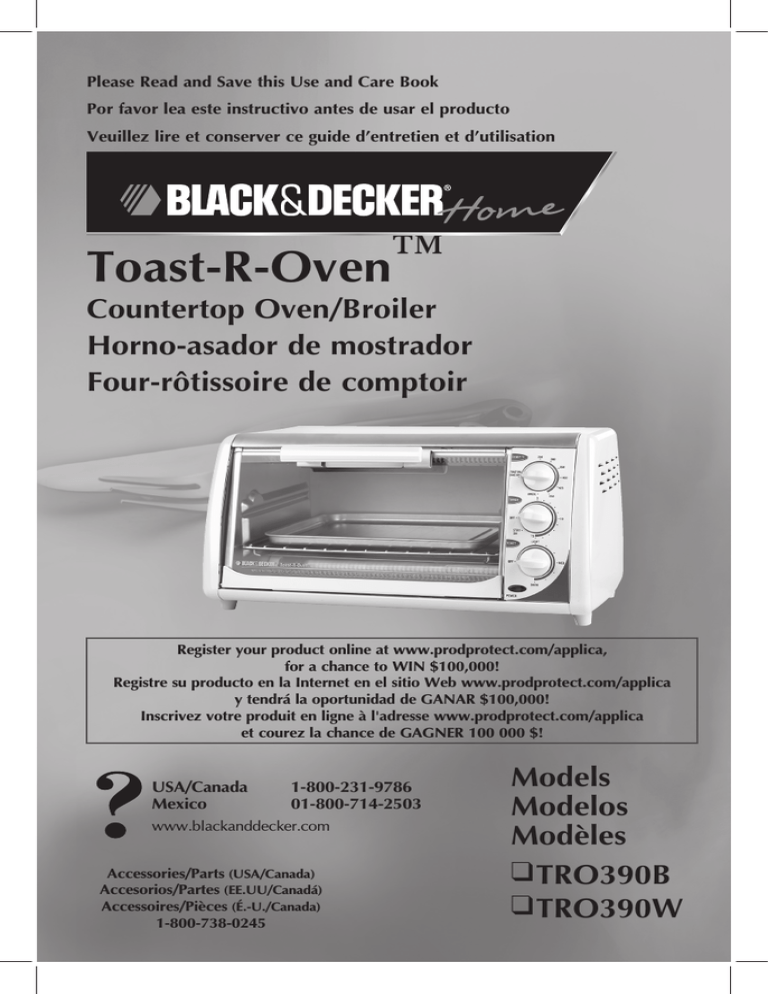 Black And Decker Appliances Tro390w Tro390b Tro390w Tro390b User Guide Manualzz