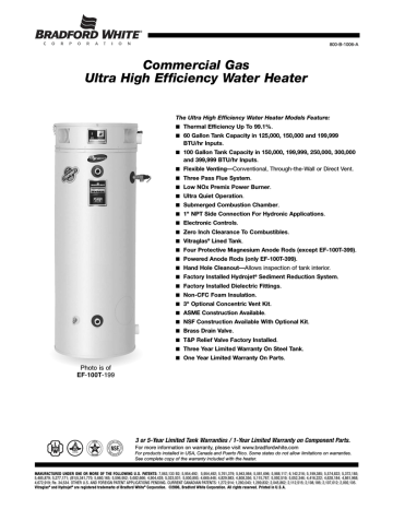 Bradford-White Corp EF-100T-199 User's Manual | Manualzz