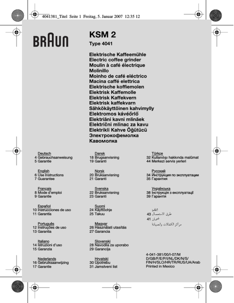 Braun 4041 User Manual Manualzz