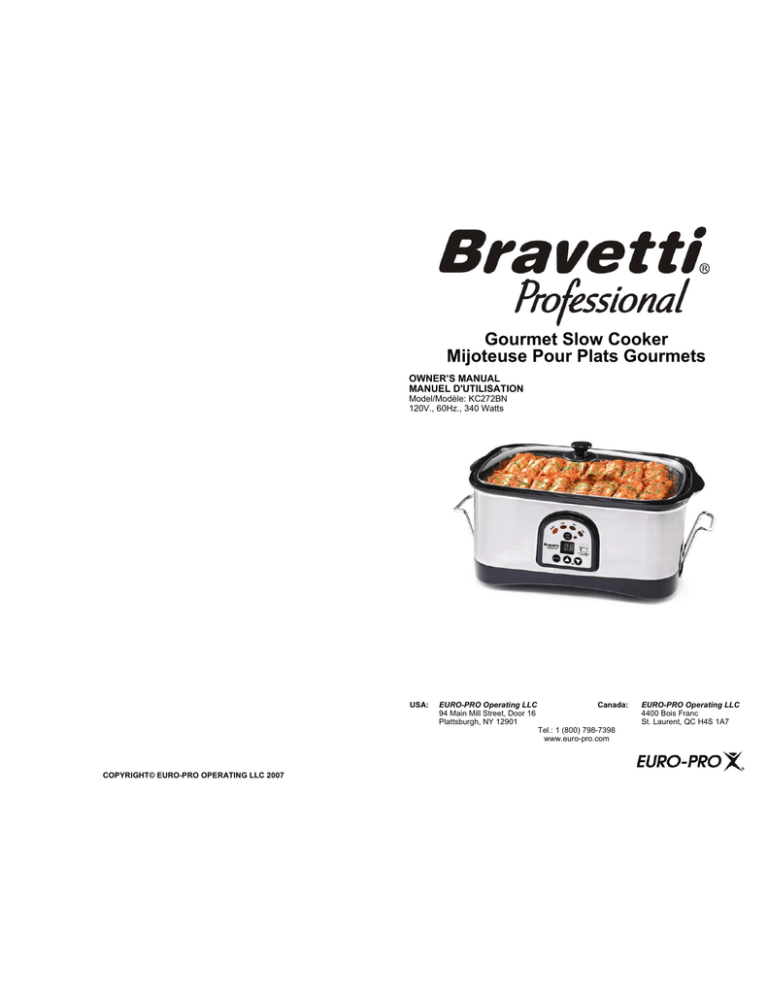 Bravetti KC272BN Owner's manual Manualzz