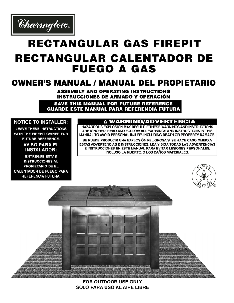 Brinkmann Gas Firepit User S Manual Manualzz Com