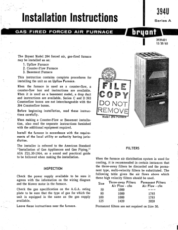 Bryant 394u User S Manual Manualzz Bryant 394u User S Manual Manualzz, Bryant Furnace Wiring Diagram