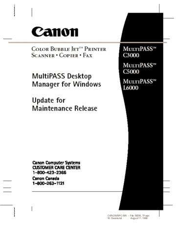 Canon MultiPASS C5000 Owner's Manual | Manualzz