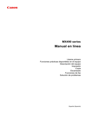 Configuración de las dimensiones del papel (tamaño personalizado). Canon PIXMA MX494, PIXMA MX492, PIXMA MX495 | Manualzz