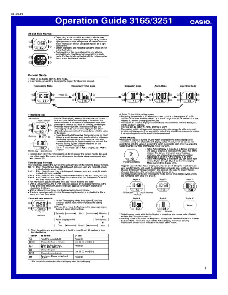 casio 5554 manual