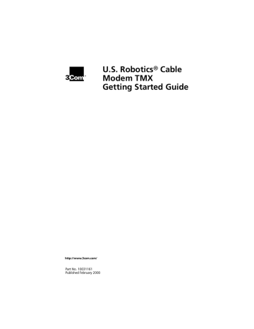 3Com Cable Modem TMX User Guide | Manualzz