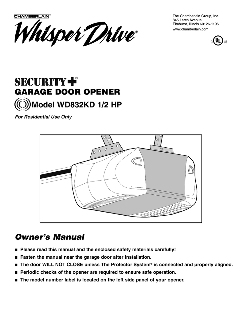 Chamberlain 050dctwf manual