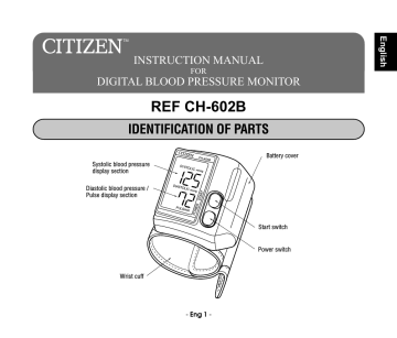Citizen refch-60-2b Instruction manual | Manualzz