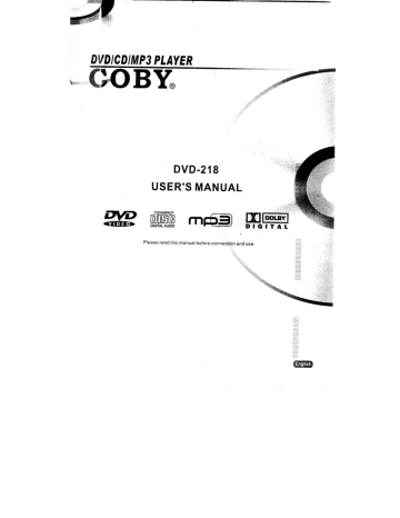 COBY electronic DVD-218 User's Manual | Manualzz