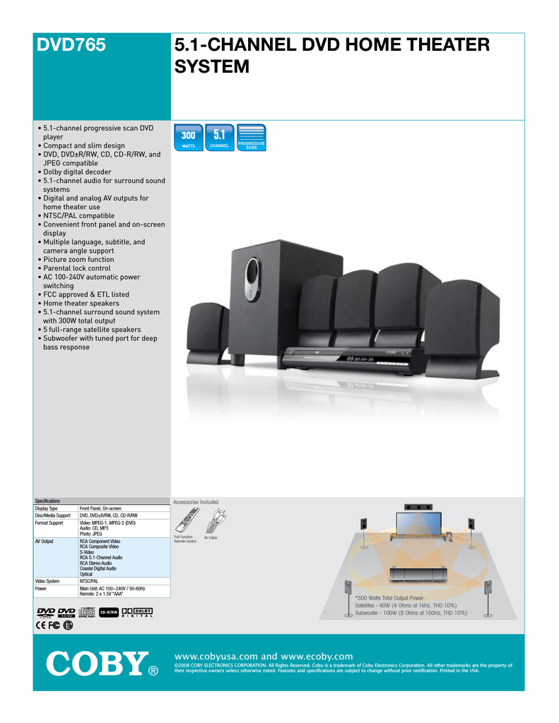 coby dvd home theater system