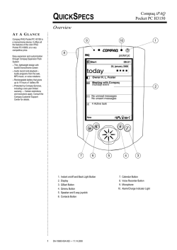 Compaq iPAQ Pocket PC H3150 - User manual | manualzz.com