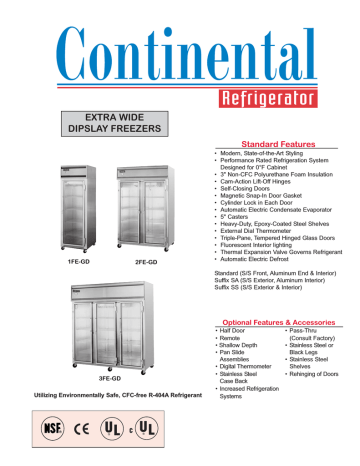 continental freezer 1f
