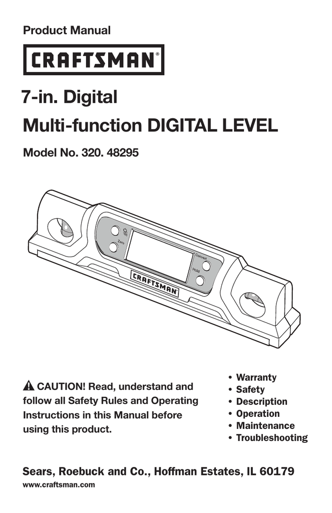 craftsman digital level