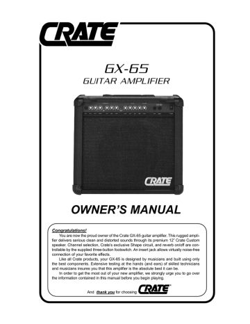 wiring diagram gx 65 crate amplifier - Wiring Diagram