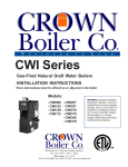 Crown CWI Series Boiler Installation Instructions