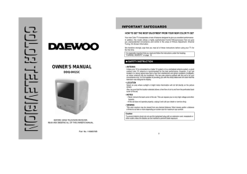 Daewoo Electronics DDQ-9H1SC User's Manual | Manualzz