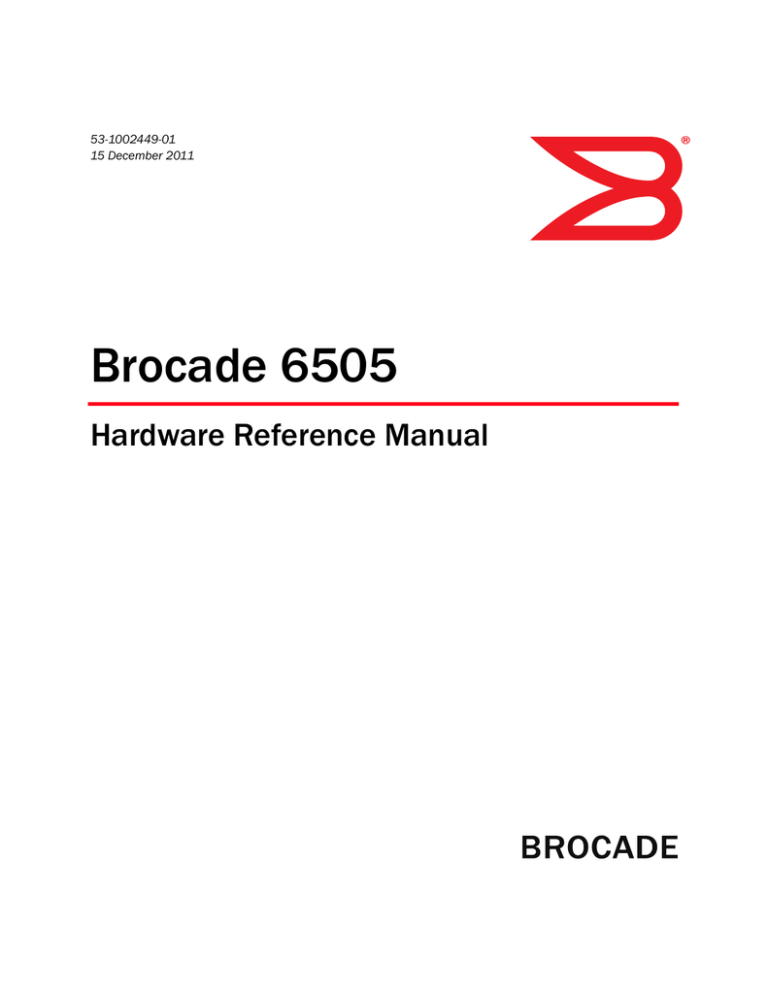 Dell Brocade 6505 Specification | Manualzz