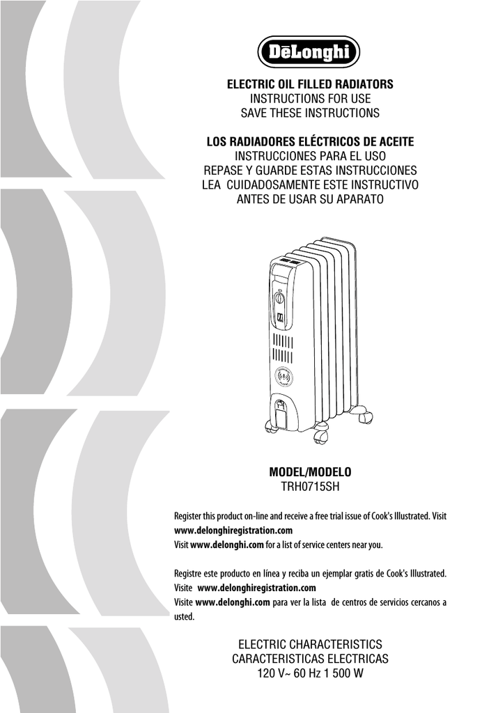 De Longhi TRH0715SH User s Manual Manualzz 48 OFF