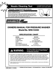 DeVilbiss WG1530 Pressure Washer Manual