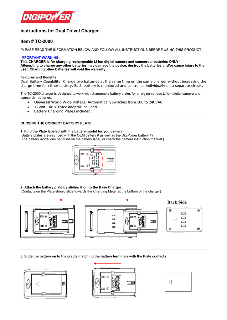 Digipower Tc 2000 User S Manual Manualzz