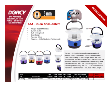 Dorcy 4 Led Mini Lantern 41-1017 User's Manual | Manualzz