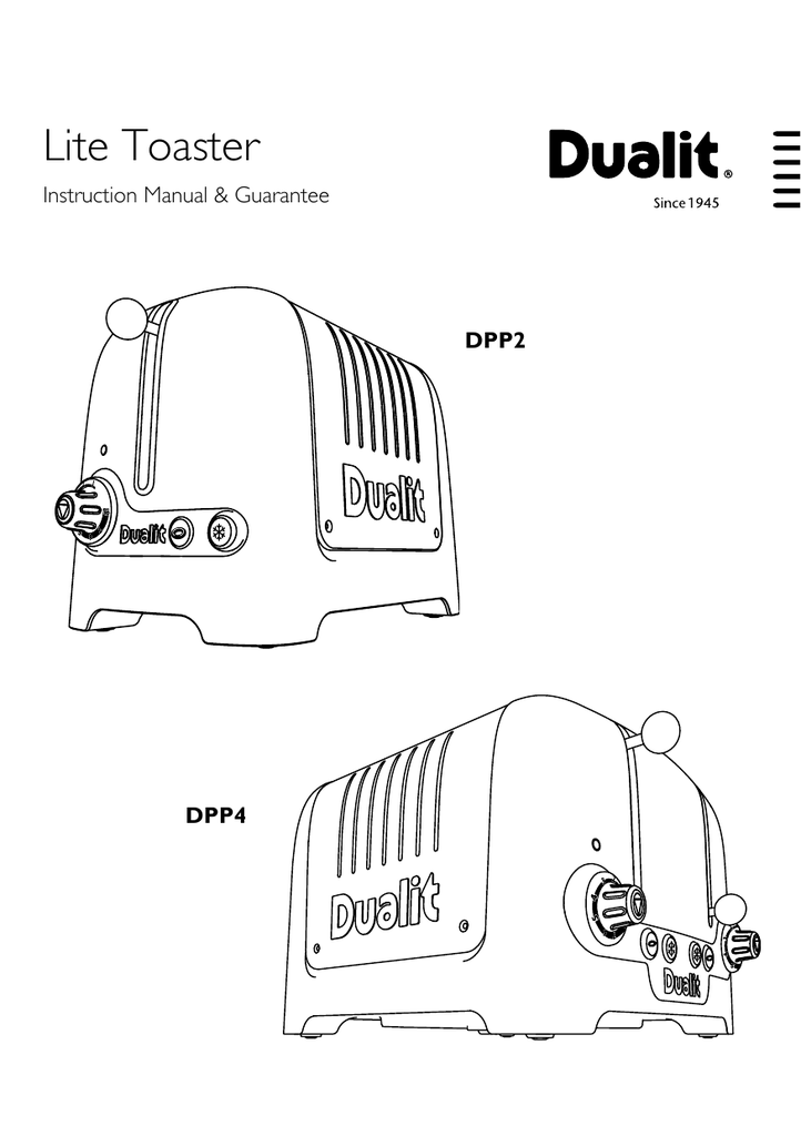 Dualit DPP4 User manual Manualzz