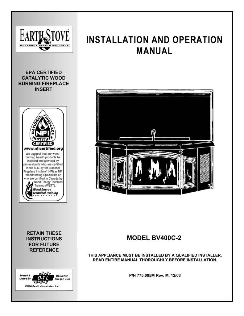 Earthstone Bv400c 2 User S Manual Manualzz Com