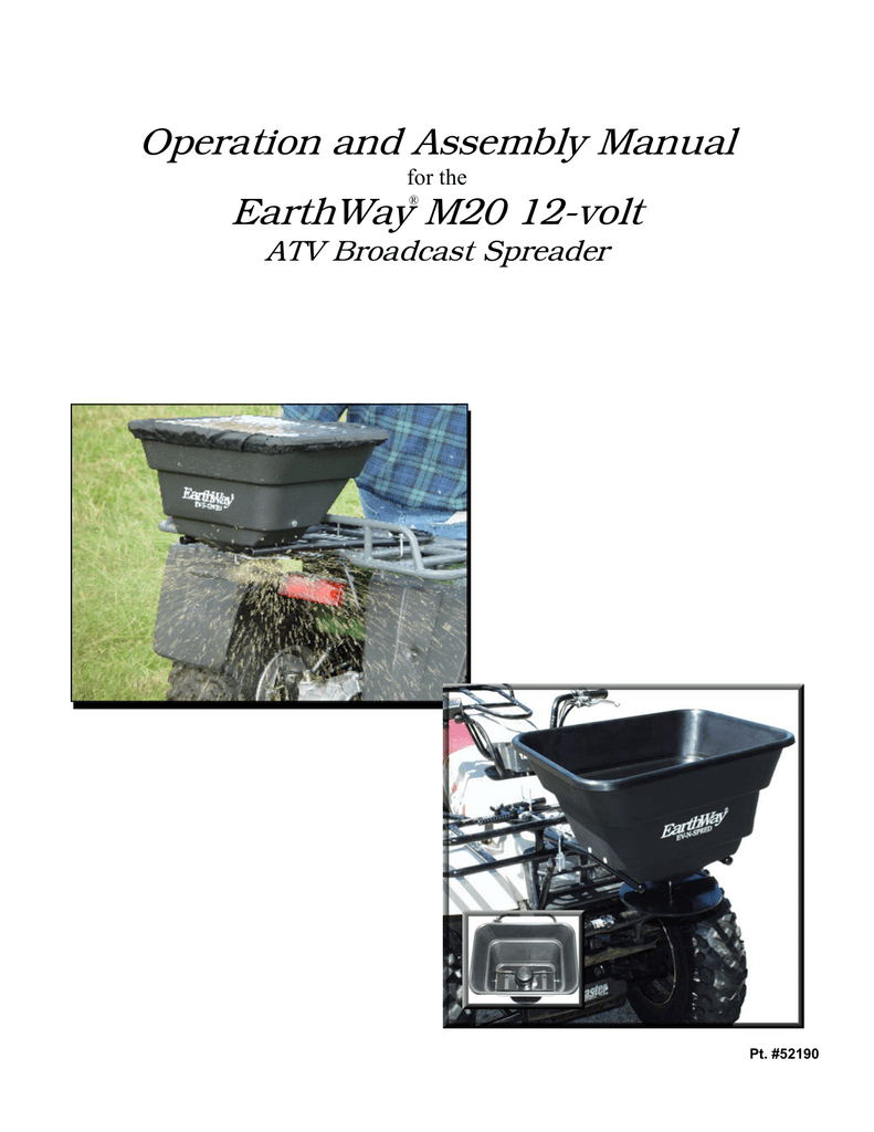 Earthway Spreader M20 Users Manual Manualzzcom - 