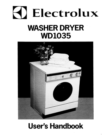 Electrolux WD1035 User's Manual | Manualzz