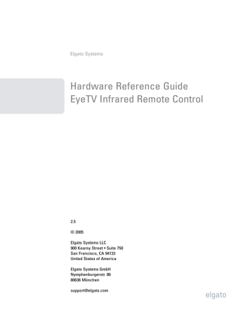 Elgato EyeTV Hardware reference guide | Manualzz