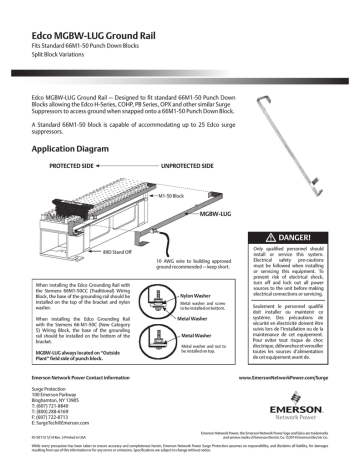 Emerson Edco MGB Ground Rail Brochures and Data Sheets | Manualzz