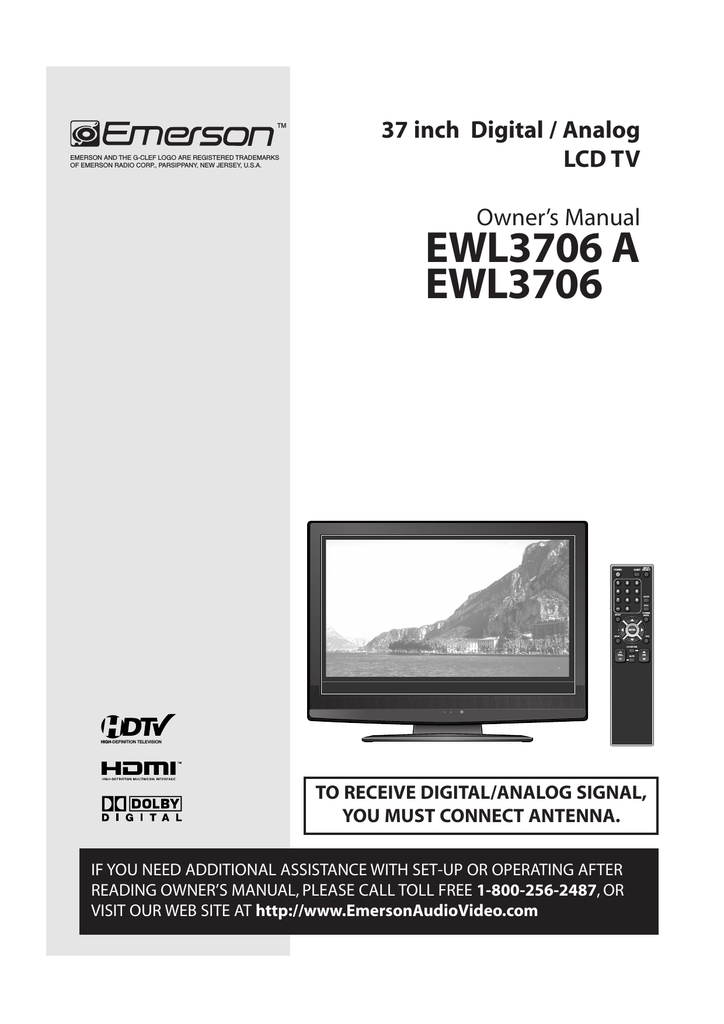 Emerson Ewl3706 Owner S Manual Manualzz