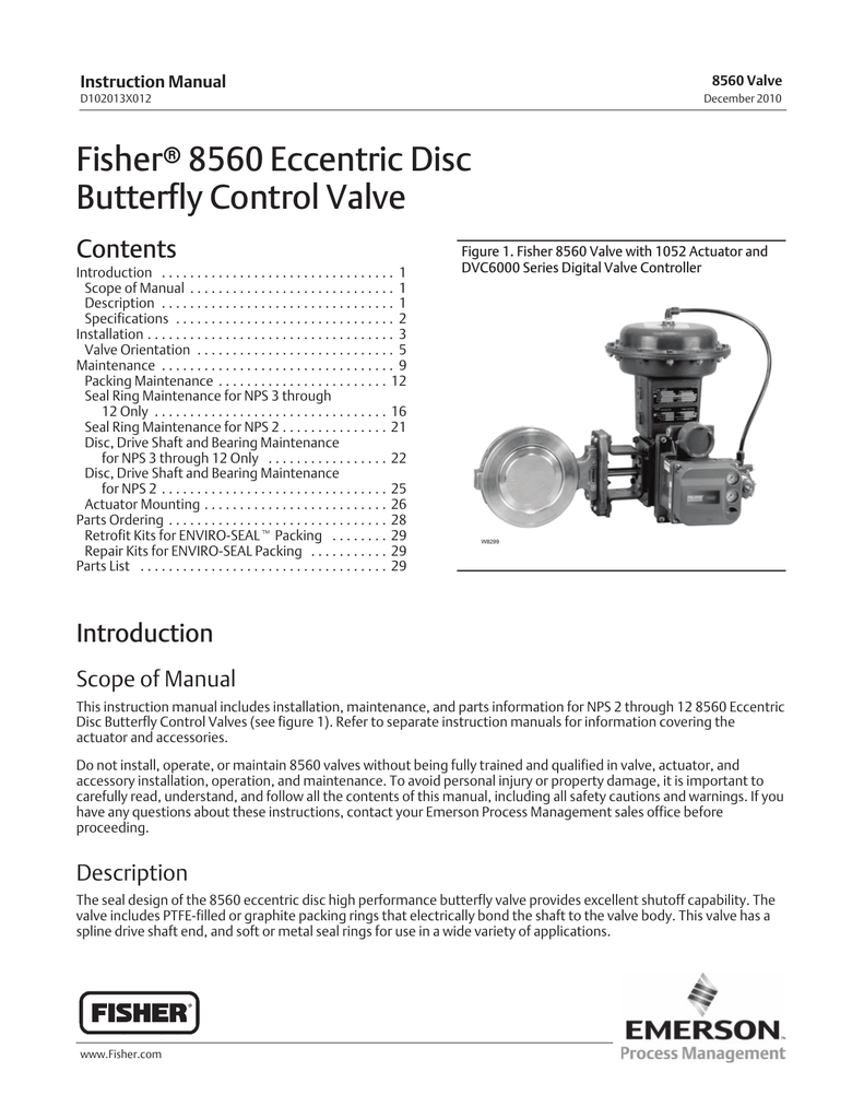 Emerson Fisher 8560 Instruction Manual | Manualzz