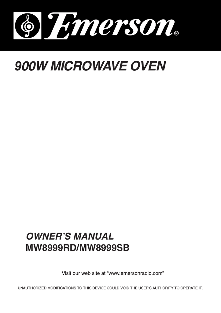 emerson microwave oven mw8999sb