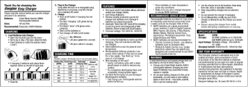 Energizer Battery Charger CHFM User's Manual | Manualzz