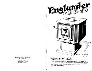 England's Stove Works 25-PFS Owner's Manual | Manualzz