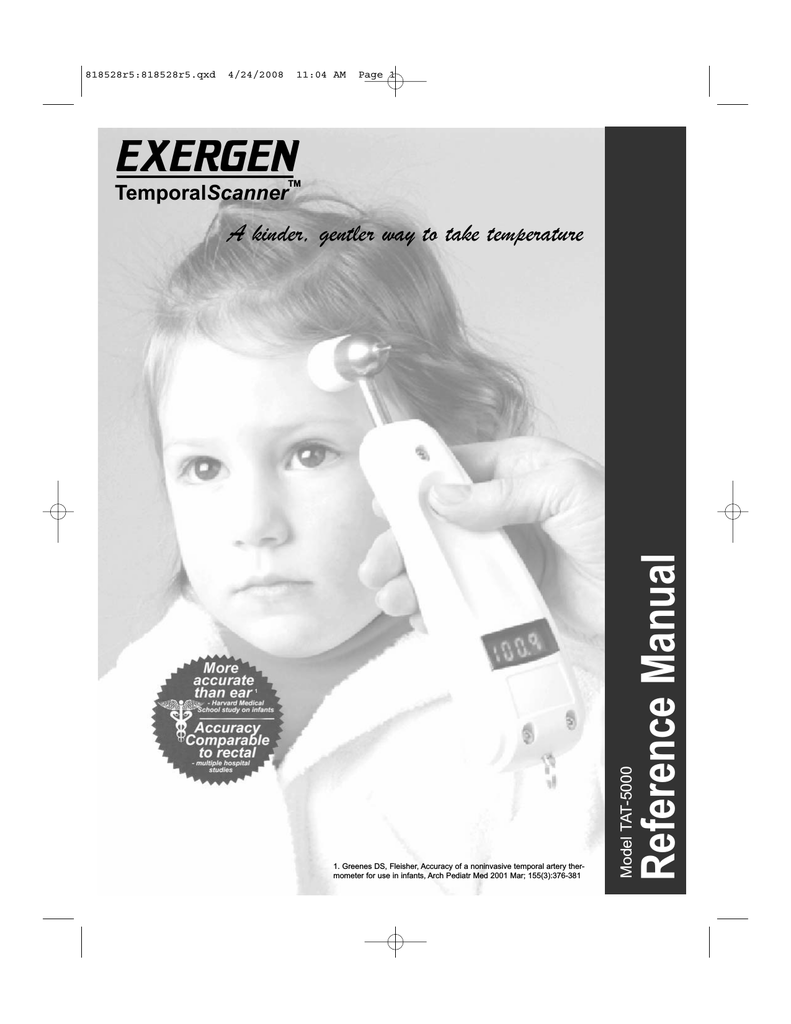 Exergen Temporal Artery Thermometer User Manual