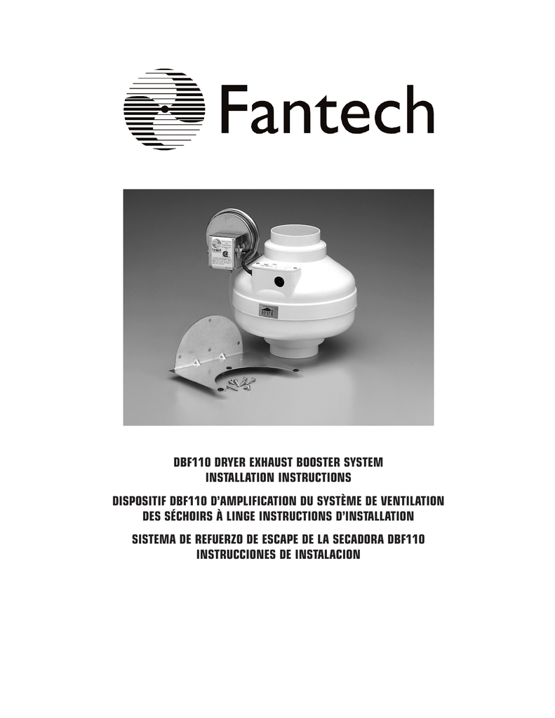 Fantech DBF 110 Dryer Booster Fan